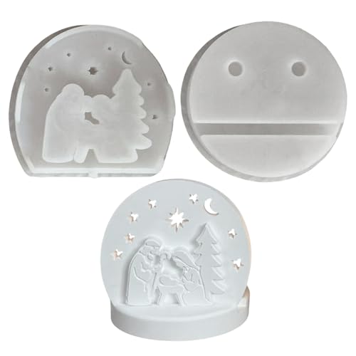Jenshhch Silikonform Krippe, Silikonformen Gießformen Weihnachten, Gießformen Silikon Weihnachten Krippe, Kerzenformen zum Gießen, Gipsformen zum Gießen für Kerzenwachs Gips Basteln DIY Handwerk Jenshhch Silikonform Krippe, Silikonformen Gießformen Weihnachten, Gießformen Silikon Weihnachten Krippe, Kerzenformen zum Gießen, Gipsformen zum Gießen für Kerzenwachs Gips Basteln DIY Handwerk von Jenshhch