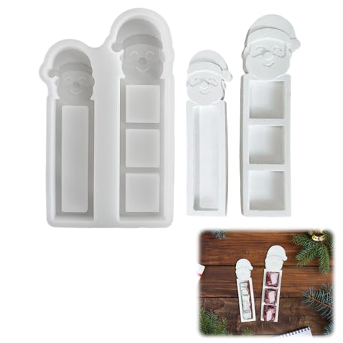 Jenshhch Silikonform Weihnachten Elch, Silikonformen Gießformen Weihnachten, Geschenk Gipsformen zum Gießen, Geschenkbox Gießformen Silikon für DIY Handwerk (B) von Jenshhch