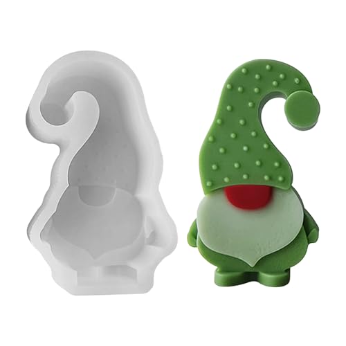 Jenshhch Silikonform Weihnachtsmann Kerzenformen Gießformen 3D Kerzenherstellung DIY Bastelsets Für Weihnachtsschmuck (B) von Jenshhch