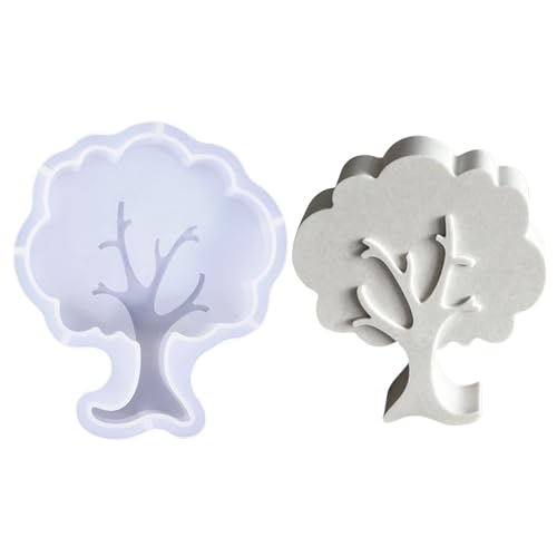 Jenshhch Silikonformen 3D Baum Gießformen Für Kerzen Gips Epoxidharz Lebensbaum Weihnachtsbaum Kunstprojekte Handmade Dekoration (B) von Jenshhch