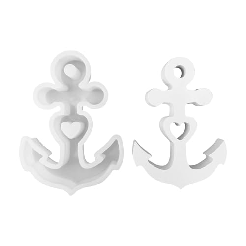 Jenshhch Silikonformen Gießformen Anker Gießform Gipsformen Für Kerzenherstellung Handseifen Gipsdekorationen - Ideal Für DIY Handwerk Maritimes Dekor (A) von Jenshhch