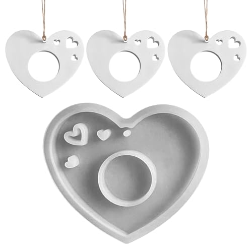 Jenshhch Silikonformen Gießformen Herz Valentinstag Anhänger Epoxidharz Gipsformen Zum Gießen Für DIY Kerzen Und Heimdekorationen (C) von Jenshhch