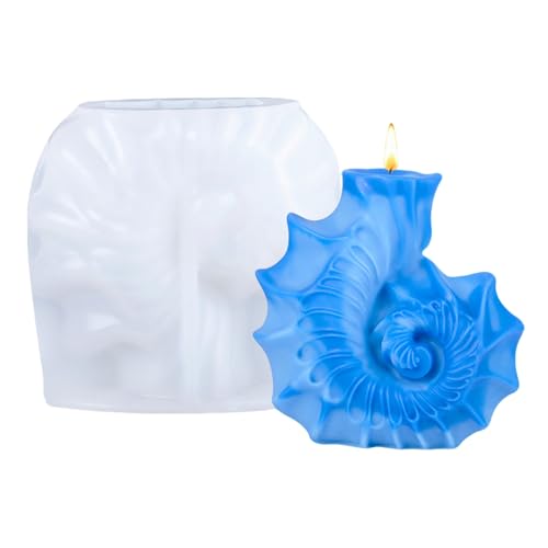 Jenshhch Silikonformen Kerzenformen 3D Muschel Gießform DIY Silikonform Kerzenformen Silikon Muschel Giessform Für Duftkerzen Seifen Basteln (A) von Jenshhch