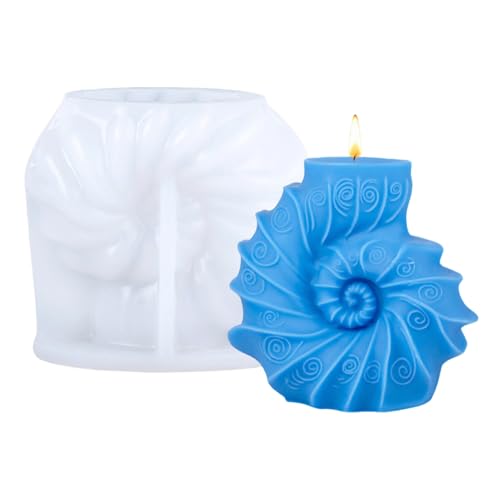 Jenshhch Silikonformen Kerzenformen 3D Muschel Gießform DIY Silikonform Kerzenformen Silikon Muschel Giessform Für Duftkerzen Seifen Basteln (B) von Jenshhch