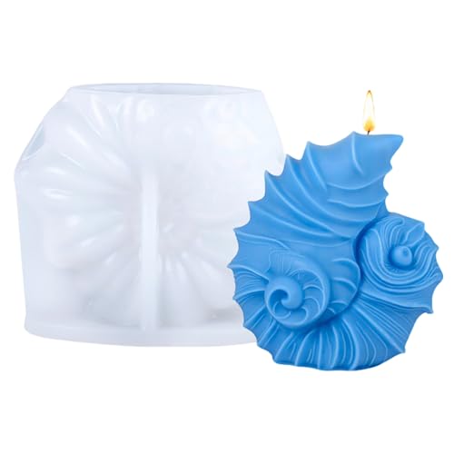 Jenshhch Silikonformen Kerzenformen 3D Muschel Gießform DIY Silikonform Kerzenformen Silikon Muschel Giessform Für Duftkerzen Seifen Basteln (C) von Jenshhch