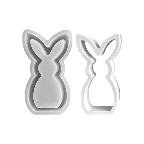 Jenshhch Silikonformen Ostern Osterhase Gießformen DIY Osterdeko Handwerk Für Schokolade Gips Backformen Mit 2 Größen (A) von Jenshhch