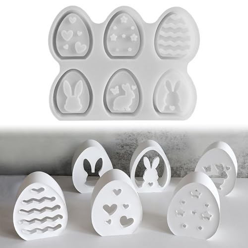 Jenshhch Silikonformen Ostern Osterhase Gießformen Gipsformen für Kerzenherstellung Kunsthandwerk Ornament Zum Gießen Von Schokolade Wachs DIY Deko Jenshhch Silikonformen Ostern Osterhase Gießformen Gipsformen für Kerzenherstellung Kunsthandwerk Ornament Zum Gießen Von Schokolade Wachs DIY Deko von Jenshhch