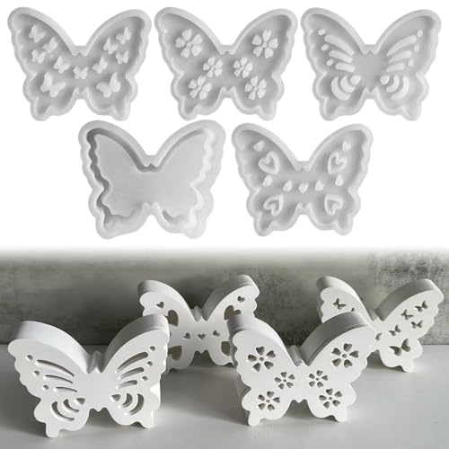 Jenshhch Silikonformen Schmetterling 5 Stück Gießformen für Gips Kerzenwachs Epoxidharz - Flexible Frühling Ostern DIY Bastelbedarf Kreativprojekte Handwerk Jenshhch Silikonformen Schmetterling 5 Stück Gießformen für Gips Kerzenwachs Epoxidharz - Flexible Frühling Ostern DIY Bastelbedarf Kreativprojekte Handwerk von Jenshhch