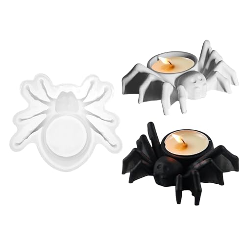 Jenshhch Spinne Silikonform Kerzenständer Gießform Teelicht Halter Für Handwerk DIY Epoxidharz und Kerzenherstellung Halloween Craft Projekt Jenshhch Spinne Silikonform Kerzenständer Gießform Teelicht Halter Für Handwerk DIY Epoxidharz und Kerzenherstellung Halloween Craft Projekt von Jenshhch