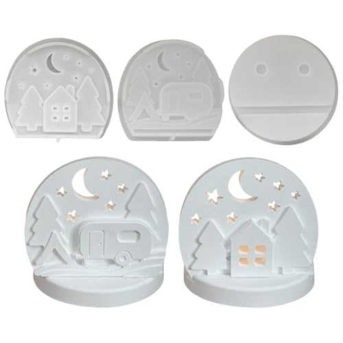 Jenshhch Weihnachtskrippe Silikonformen Gießformen Set Für Kerzen Gips Schokolade Mit Basisformen Bastelset Weihnachtsdekoration Krippenfiguren DIY Geschenkideen (A) von Jenshhch