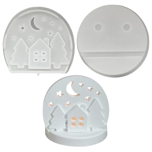 Jenshhch Weihnachtskrippe Silikonformen Gießformen Set Für Kerzen Gips Schokolade Mit Basisformen Bastelset Weihnachtsdekoration Krippenfiguren DIY Geschenkideen (C) von Jenshhch
