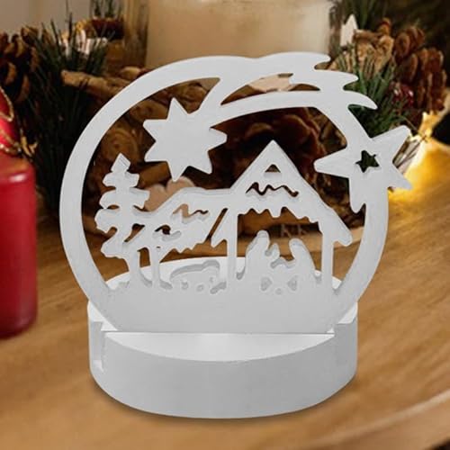 Jenshhch Silikonform Weihnachten Krippe Kerzenhalter, 3D Silikon Gießform für DIY Weihnachten Kerzenhalter (A) von Jenshhch