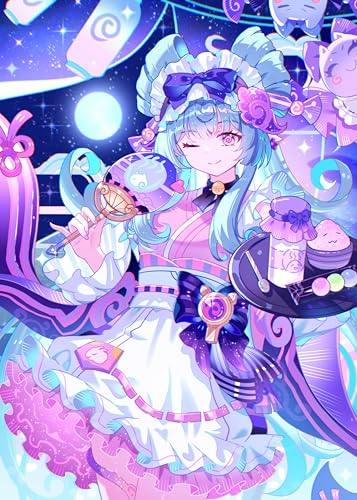 Genshin Diamond Painting Set für Kinder Geschenke, Genshin Full Drill Round Diamant Malerei Kits für Home Zuhause Dekor DIY Cross Stickerei Kits Erwachsene, Natlan (40 x 50 cm, Mizuki1) von Jenshin