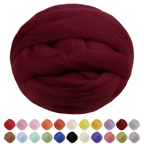 JeogYong Nadelfilzwolle, 100 g Wolle Roving Chunky Wollgarn, Dunkles Kastanienbraunes Wollgarn, Vorgarn für Nadelfilzen, Nassfilzen, Filzprojekte, DIY Handwerk JeogYong Nadelfilzwolle, 100 g Wolle Roving Chunky Wollgarn, Dunkles Kastanienbraunes Wollgarn, Vorgarn für Nadelfilzen, Nassfilzen, Filzprojekte, DIY Handwerk von JeogYong