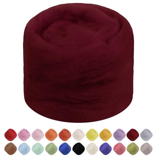 JeogYong Nadelfilzwolle, 50 g Wolle Roving Chunky Wollgarn, Dunkles Kastanienbraunes Wollgarn, Vorgarn für Nadelfilzen, Nassfilzen, Filzprojekte, DIY Handwerk JeogYong Nadelfilzwolle, 50 g Wolle Roving Chunky Wollgarn, Dunkles Kastanienbraunes Wollgarn, Vorgarn für Nadelfilzen, Nassfilzen, Filzprojekte, DIY Handwerk von JeogYong