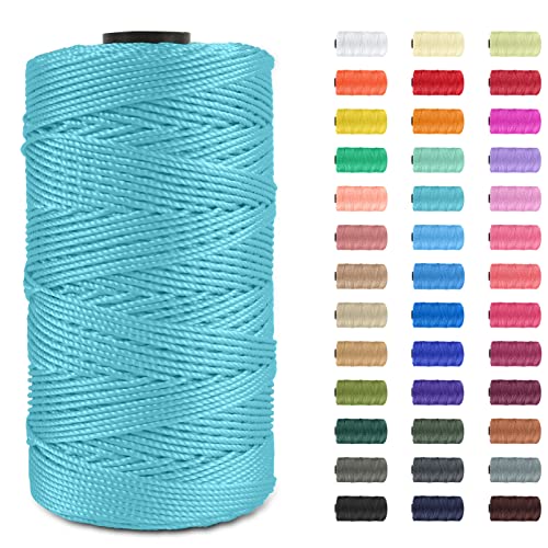 JeogYong Polypropylen-Makramee-Schnur, 1.5 mmx199.9 m, 3 Stränge, gedrehtes Seil, 100 % Polypropylen-Seil, Makramee-Garn, farbiges Stricken und Häkeltaschen, Häkelgarn, Zubehör für Strickwaren JeogYong Polypropylen-Makramee-Schnur, 1.5 mmx199.9 m, 3 Stränge, gedrehtes Seil, 100 % Polypropylen-Seil, Makramee-Garn, farbiges Stricken und Häkeltaschen, Häkelgarn, Zubehör für Strickwaren von JeogYong