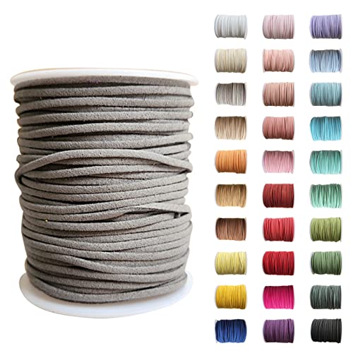 JeogYong Wildleder-Kordel aus Kunstleder, 2,5 mm, 45,7 m, Wildleder, flache Lederschnur für Halsketten, Armbänder, Schmuckherstellung, Lederspitze, Kunst und Handwerk, Dunkelgrau JeogYong Wildleder-Kordel aus Kunstleder, 2,5 mm, 45,7 m, Wildleder, flache Lederschnur für Halsketten, Armbänder, Schmuckherstellung, Lederspitze, Kunst und Handwerk, Dunkelgrau von JeogYong