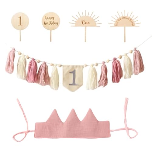 Erste Geburtstagsdekorationen mit Hochstuhl Banner, Geburtstagshut und Accessoires, Baby Girl Boy Erste Geburtstagsdekoration für Party, Foto -Requisiten, Stil 1, erste Geburtstagsdekorationen Erste Geburtstagsdekorationen mit Hochstuhl Banner, Geburtstagshut und Accessoires, Baby Girl Boy Erste Geburtstagsdekoration für Party, Foto -Requisiten, Stil 1, erste Geburtstagsdekorationen von Jeorywoet
