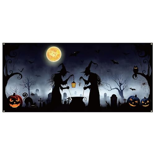 Halloween Garage Door Banner Halloween Kulisse mit Haken und Seil, Horror Hexe Halloween Garagentor Cover für Halloween -Foto Hintergrund, Haus im Freien Wallentür Dekoration Style11 Halloween Garage Door Banner Halloween Kulisse mit Haken und Seil, Horror Hexe Halloween Garagentor Cover für Halloween -Foto Hintergrund, Haus im Freien Wallentür Dekoration Style11 von Jeorywoet