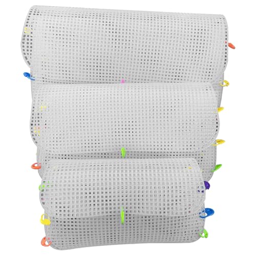 Jeorywoet Plastiknetzblech, Kunststoff -Leinwandblätter, 3pcs 3 Größen Kunststoff -Mesh -Blech, DIY -Plastik -Leinwandmuster zum Herstellen von Stickereien -Garn -Strick -Häkeln, Kunststoff -Leinwand Jeorywoet Plastiknetzblech, Kunststoff -Leinwandblätter, 3pcs 3 Größen Kunststoff -Mesh -Blech, DIY -Plastik -Leinwandmuster zum Herstellen von Stickereien -Garn -Strick -Häkeln, Kunststoff -Leinwand von Jeorywoet