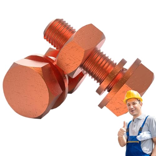 Sechskantschrauben, 2pcs Bolzen, M3-M16 Kupferhex, leitende Bodenklemme für Zuhause von Jeorywoet