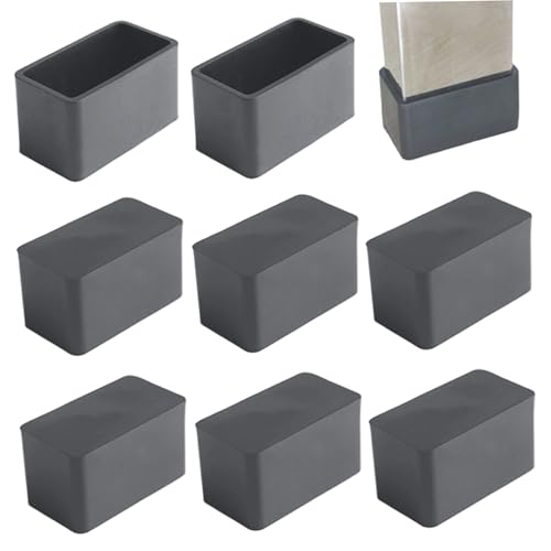 Stuhl Bordbodenschutz, 8pcs Stuhlbeinkappen, 0, 8x1.6 Kein Lärm & Kratzer PVC -Rechteck für Tische Möbelbeine von Jeorywoet