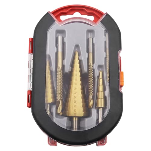 Twist Bohrer Bits, Twist & Step Drill Bit Set 6 Größe Lenkung Stahl Titan-Bit für Metallbearbeitung, Metallbearbeitung, Holzbearbeitung, Lochbohrung Twist Bohrer Bits, Twist & Step Drill Bit Set 6 Größe Lenkung Stahl Titan-Bit für Metallbearbeitung, Metallbearbeitung, Holzbearbeitung, Lochbohrung von Jeorywoet