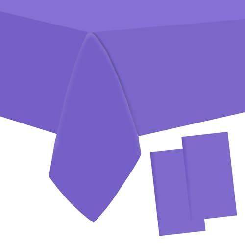 Jepeux Kunststoff-Tischdecke, rechteckig, Einweg-Tischdecke, geeignet für Geburtstage, Abschlussfeiern, Restaurants, Hochzeiten, 137,2 x 274,3 cm, Violett, 2 Stück Jepeux Kunststoff-Tischdecke, rechteckig, Einweg-Tischdecke, geeignet für Geburtstage, Abschlussfeiern, Restaurants, Hochzeiten, 137,2 x 274,3 cm, Violett, 2 Stück von Jepeux