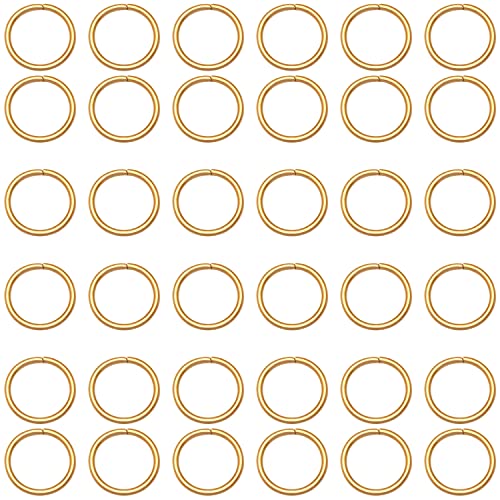 Jepeux Offener Bindering, 10 mm, goldfarben, 400 Stück, für Schlüsselanhänger, Schmuckherstellung, Halskettenpflege und Ohrringdekoration, DIY-Prozess, offener Bindering (400 Stück) von Jepeux