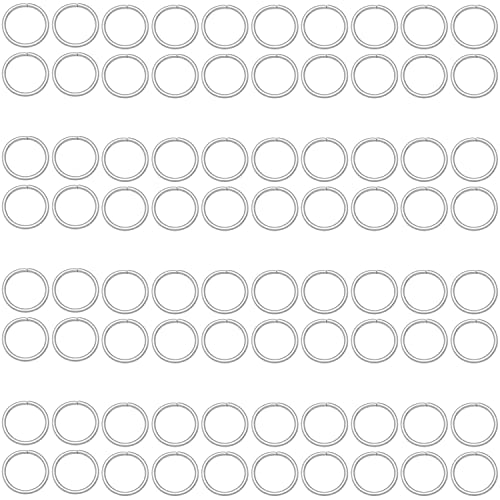 Jepeux Offener Bindering, silberfarben, 4 mm, 600 Stück, für Schlüsselanhänger, Schmuckherstellung, Halskettenpflege und Ohrringdekoration, DIY-Prozess, offener Bindering (600 Stück) von Jepeux