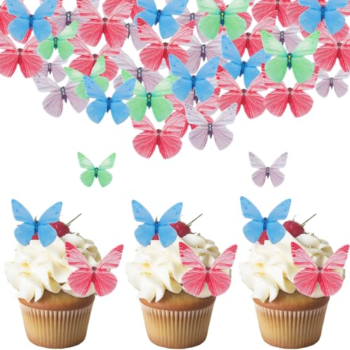 72 Stück Essbare Blumen für Torte Tortendeko Essbar Schmetterling Deko Esspapier, Cake Topper Geburtstag Kuchendeko Torten Deko Essbare für Hochzeit, Babyparty Cupcake Dekoration 72 Stück Essbare Blumen für Torte Tortendeko Essbar Schmetterling Deko Esspapier, Cake Topper Geburtstag Kuchendeko Torten Deko Essbare für Hochzeit, Babyparty Cupcake Dekoration von Jeqqinuz