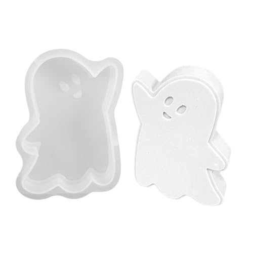 Silikonformen Gießformen, Gipsformen zum Gießen Silikonform Herbst Halloween Silikonform Kerzenhalte, Bastelbeton Gips Formen für Kunsthandwerk Halloween Deko DIY(Geisterform) von Jeqqinuz