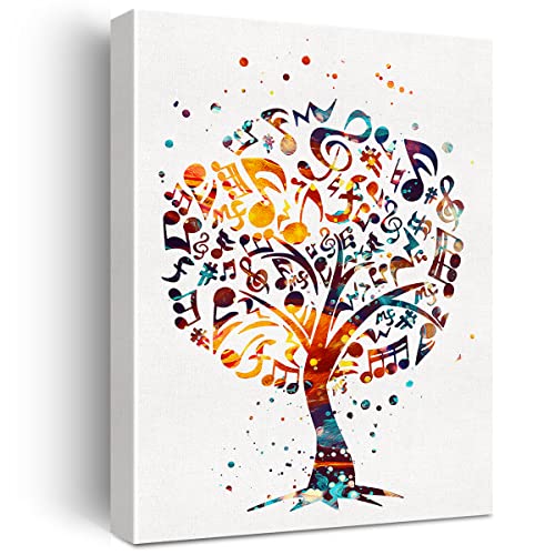 Aquarell-Musikbaum, Leinwand, Wandkunst, Violinschlüssel, Kunstdruck, Leinwand, Malerei, Musikraum, Wanddekoration, gerahmt, Musiker-Geschenk, 30,5 x 38,5 cm Aquarell-Musikbaum, Leinwand, Wandkunst, Violinschlüssel, Kunstdruck, Leinwand, Malerei, Musikraum, Wanddekoration, gerahmt, Musiker-Geschenk, 30,5 x 38,5 cm von JerLoe