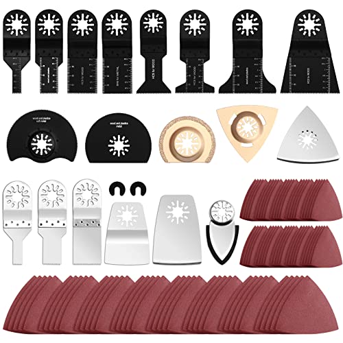 Jerbor 115 tlg Sägeblätter Kit, Multitool Werkzeug Oszillierendes Zubehör Set, Multifunktionswerkzeug Zubehör Sägeblat für Fein Multimaster, Makita, Milwaukee, Dewalt, Einhell,Dremel Jerbor 115 tlg Sägeblätter Kit, Multitool Werkzeug Oszillierendes Zubehör Set, Multifunktionswerkzeug Zubehör Sägeblat für Fein Multimaster, Makita, Milwaukee, Dewalt, Einhell,Dremel von Jerbor