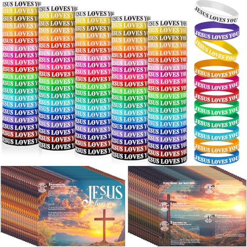 Jerify Silikon-Armbänder mit Bibelvers-Karten, christliche Gummi-Armbänder, inspirierend, christlich, religiös, Partygeschenk, Geschenk für Männer und Frauen, Kirchenbedarf, 100 Sets Jerify Silikon-Armbänder mit Bibelvers-Karten, christliche Gummi-Armbänder, inspirierend, christlich, religiös, Partygeschenk, Geschenk für Männer und Frauen, Kirchenbedarf, 100 Sets von Jerify