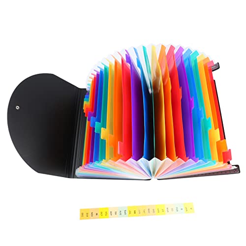 Erweiterung des Dateiordners 24 Taschen Bunt Tabs A4 Dokumentbeutel für Bürohaus von Jerliflyer