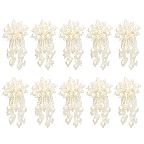 Faux Pearl Flower Quastel exquisit elegente dekorative Accessoires DIY -Kleidungsschuhe Taschen Vorhang von Jerliflyer