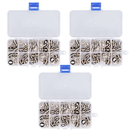 Jerliflyer 150 PCs schwarze Federknopfstifte Anti leerte abnehmbare schöne Aussehen Dekorative Brosche Schnalle für DIY -Kunsthandwerk von Jerliflyer