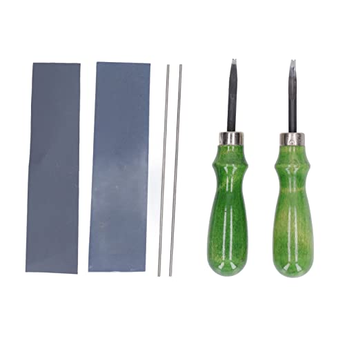 Lederkante Geträser Professionelle Leichtmetallstahl DIY Lederkante Schneidwerkzeug Sets 2 Eisenstangen -Schleifpapierwerkzeug von Jerliflyer