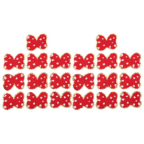 Rote Bögen Patches süße Klebstoff -DIY -Shirts Taschen Hüte Puppen Baumwolle 20 PCs von Jerliflyer