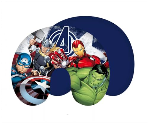Avengers Nackenkissen Reisekissen mit Superhelden Thor, Iron Man, Hulk, Captain Amerika, 28 x 33 cm, 100% Polyester Avengers Nackenkissen Reisekissen mit Superhelden Thor, Iron Man, Hulk, Captain Amerika, 28 x 33 cm, 100% Polyester von Jerry Fabrics