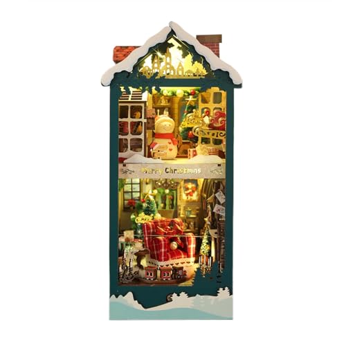 Diorama-Kits für Teenager, Buch-Ecken-, Miniatur-Diorama, Weihnachtsbuch-Projekt, Weihnachts-Thema-Buchecke, komplettes Bastelset enthält alle notwendigen Materialien von Jeruytgh