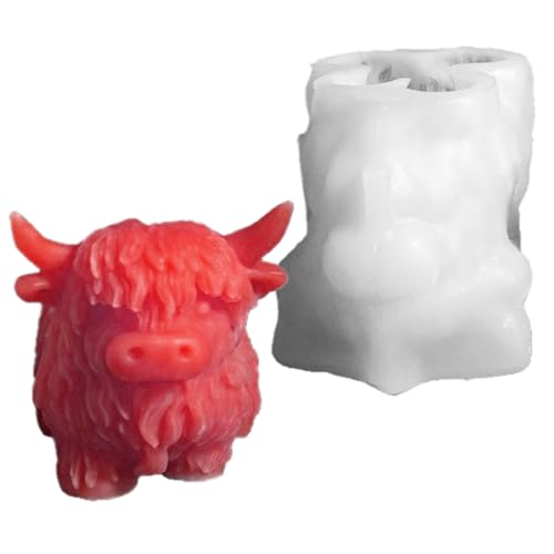 Highland Cow Siliconform, Gummiband-Süßigkeiten-Tierform, Backformen-Snacks, Tränenfeste, Nicht-Stick-Oberflächen, 6,7 X 8,5 X 6,6 Cm, Für Harz, Kuchen, Gummi, Seife, Süßigkeiten Highland Cow Siliconform, Gummiband-Süßigkeiten-Tierform, Backformen-Snacks, Tränenfeste, Nicht-Stick-Oberflächen, 6,7 X 8,5 X 6,6 Cm, Für Harz, Kuchen, Gummi, Seife, Süßigkeiten von Jeruytgh
