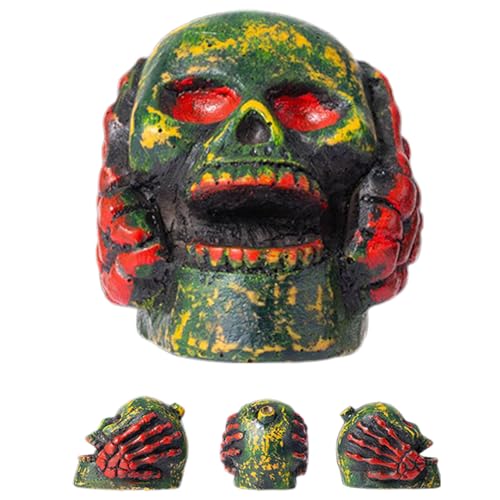Jeruytgh Aztec Death Whistle, Gruseliges Skelett Schreien Pfeife, Gruselige Partyfavorpfeife, Breitband-Funktionsgebrauch, Harzmaterial, 6x7,4x5,8 cm, Für Halloween-Andenken Erwachsene Kinder Kinder Jeruytgh Aztec Death Whistle, Gruseliges Skelett Schreien Pfeife, Gruselige Partyfavorpfeife, Breitband-Funktionsgebrauch, Harzmaterial, 6x7,4x5,8 cm, Für Halloween-Andenken Erwachsene Kinder Kinder von Jeruytgh