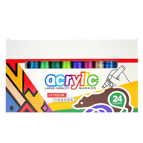 Jeruytgh Marker Set Waschbare Kunstmarker Doppelspitze Stifte Langanhaltender Tintenbehälter Wasserfest Acryl 14cm für Erwachsene Schule Felsmalerei Scrapbooking Stoffhandwerk Jeruytgh Marker Set Waschbare Kunstmarker Doppelspitze Stifte Langanhaltender Tintenbehälter Wasserfest Acryl 14cm für Erwachsene Schule Felsmalerei Scrapbooking Stoffhandwerk von Jeruytgh
