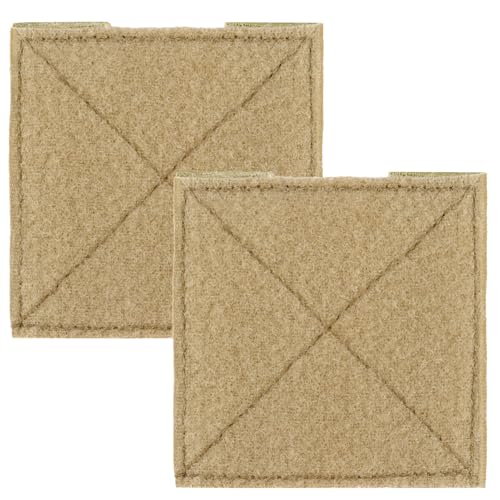 Taktische Klettverschluss-Aufnäher, 8 x 8 cm, Patchpanel für Rucksäcke zum Präsentieren von Abzeichen, Abzeichen, Moralnamen, Stoffetiketten für Rucksäcke, Khaki, 2 Stück Taktische Klettverschluss-Aufnäher, 8 x 8 cm, Patchpanel für Rucksäcke zum Präsentieren von Abzeichen, Abzeichen, Moralnamen, Stoffetiketten für Rucksäcke, Khaki, 2 Stück von Jesiah