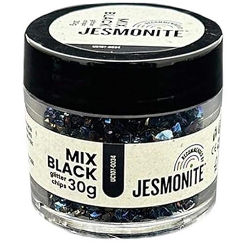 Jesmonite Glaspailletten, 30 g, Mischung, Schwarz von Jesmonite