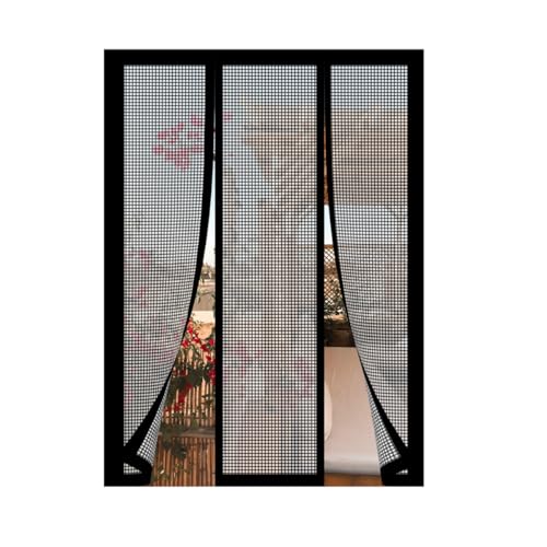Schwarz 105x235cm Selbstklebendes Moskitonetz mit Magnetverschluss für Balkon und Wohnzimmer Schwarz 105x235cm Selbstklebendes Moskitonetz mit Magnetverschluss für Balkon und Wohnzimmer von Jespeed