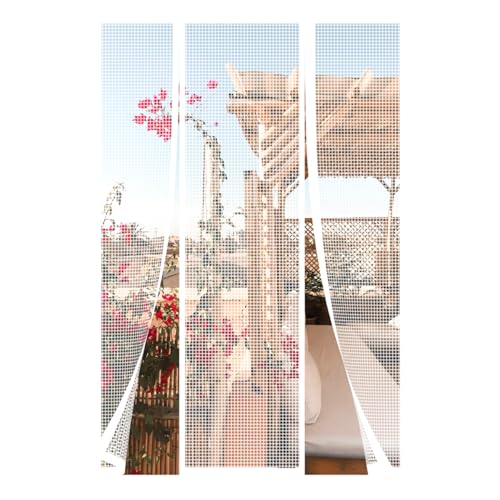 Weiß 140x235cm Selbstklebendes Moskitonetz mit Magnetverschluss für Balkon und Wohnzimmer Weiß 140x235cm Selbstklebendes Moskitonetz mit Magnetverschluss für Balkon und Wohnzimmer von Jespeed