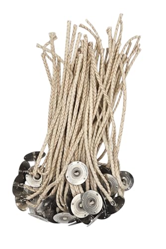 Jess Mae Professionelle CD-22 Kerzendochte, 15,2 cm, 50 Stück, vormontiert mit Metallsockel, hergestellt in den USA (Nahverkauf) von Jess Mae